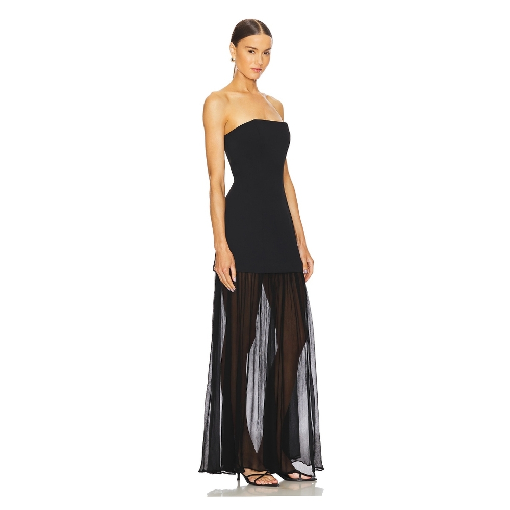 L'academie Marianna Amiens Gown Black Large NWT New - Picture 2 of 13
